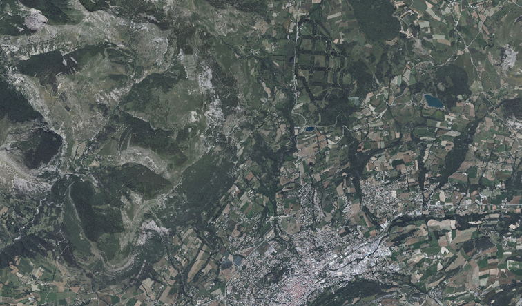 BDOrtho au niveau de la ville de Gap - en bas sur l’image BDOrtho au niveau de la ville de Gap - en bas sur l’image