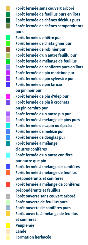 Legenda Inventaire Forestier National