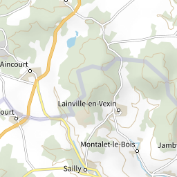 Plan Montalet-le-Bois carte ville Montalet-le-Bois